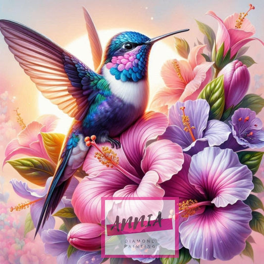 🌸✨ Diamond Painting – Colibri Enchanté