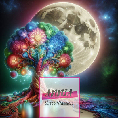 🌳🌙 Diamond Painting – Arbre de Vie Cosmique
