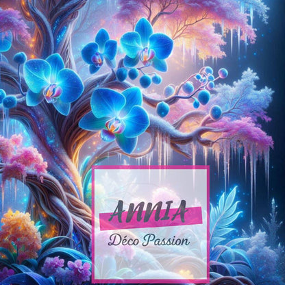 🌸✨ Diamond Painting – Orchidées Féeriques Lumineuses