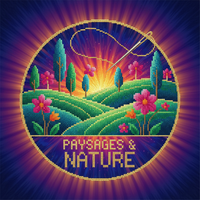 Broderie paysage