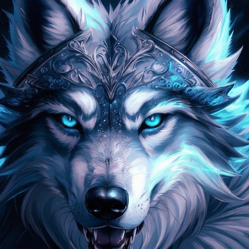 Loup bleu Diamond Painting