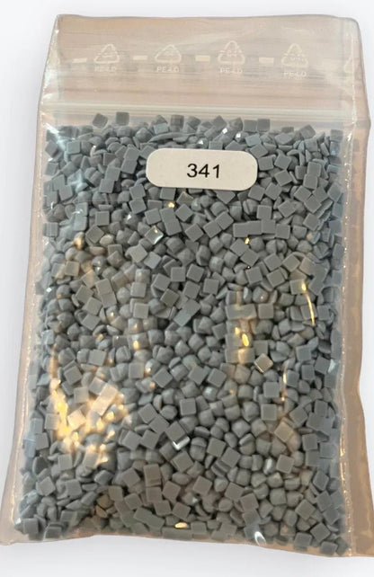 Recharge de diamants carrés en résine gris, sachet num. 341