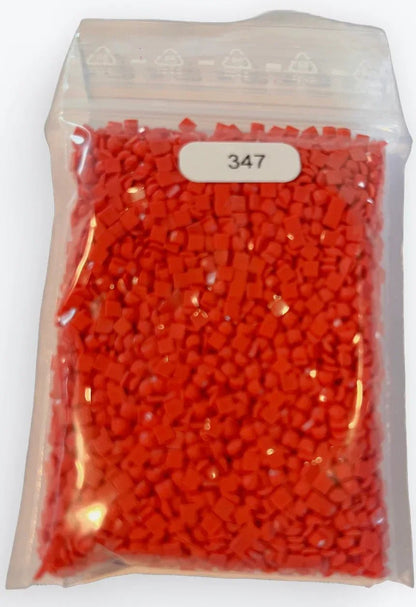 Recharge de diamants carrés en résine rouges, sachet num. 347