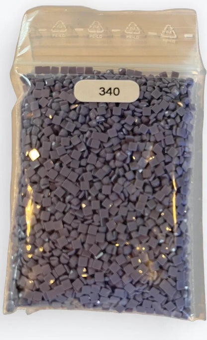 Recharge de diamants carrés en résine gris foncé, sachet num. 340