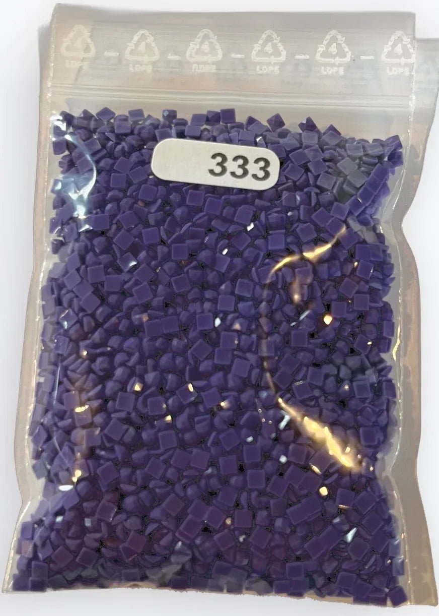 Recharge de diamants carrés en résine bleu nuit, sachet num. 333