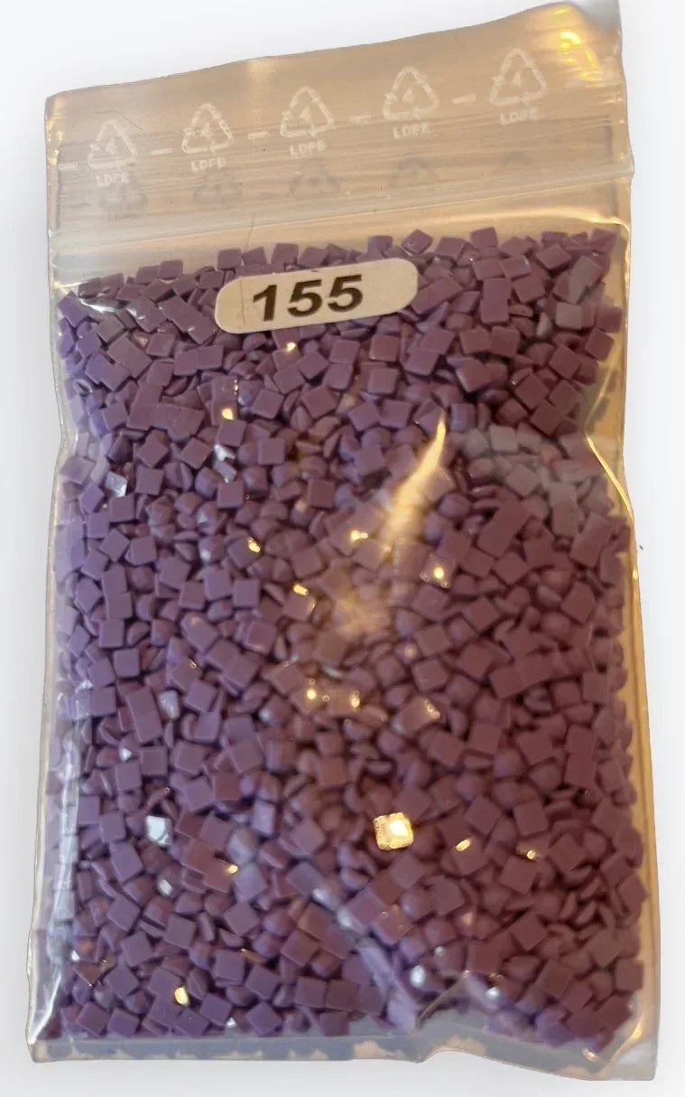 Recharge de diamants carrés en résine violet, sachet num. 155