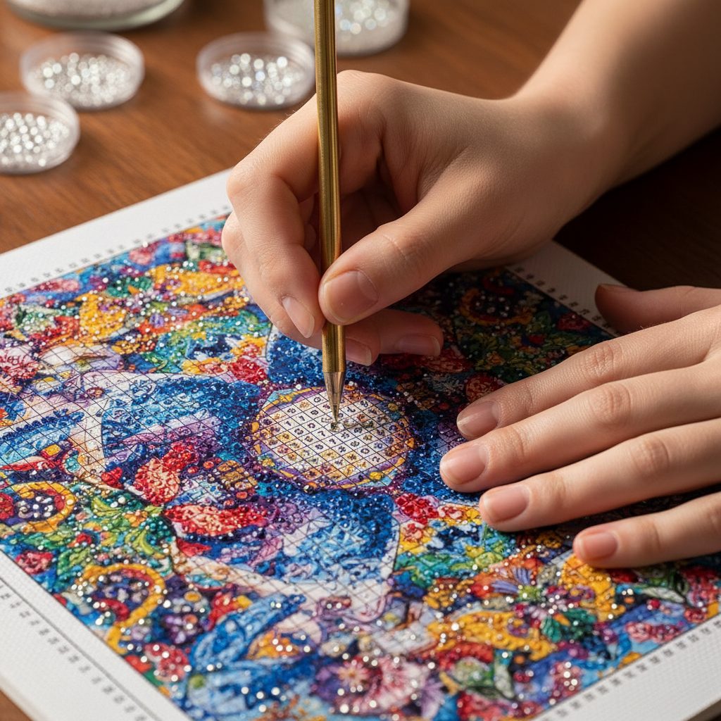 Étape 2 Diamond Painting - Version élégante