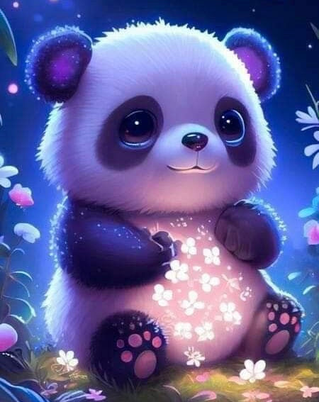 Panda lumineux Diamond Painting